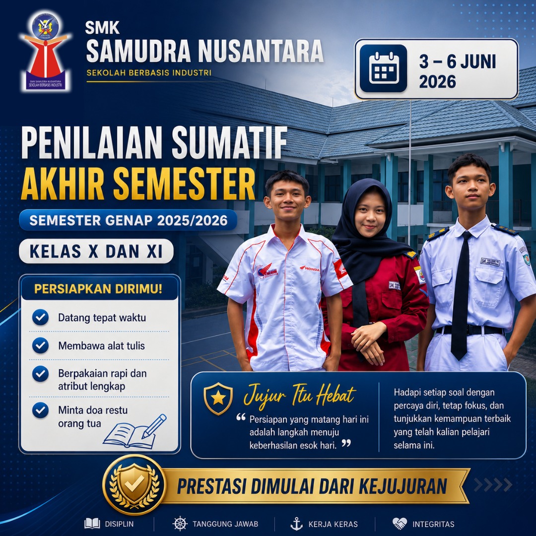 SMK Samudra Nusantara Laksanakan Penilaian Sumatif Akhir Semester Tahun Pelajaran 2025/2026